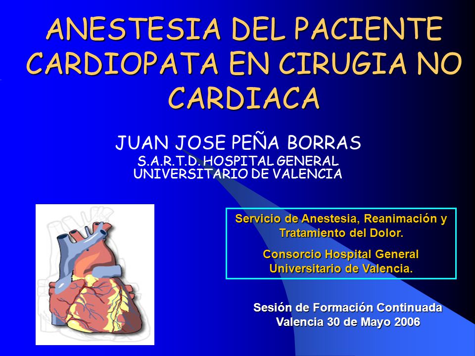cirugia no cardiaca en paciente cardiopata